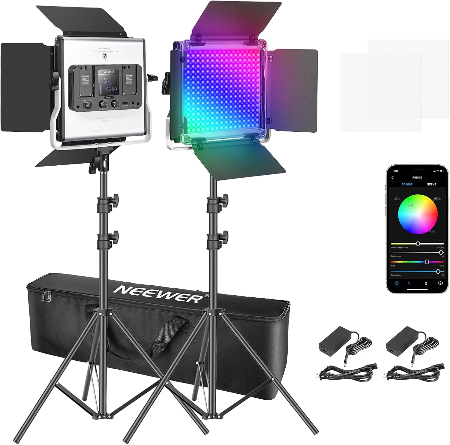 KIT LED VIDEO LIGTH RGB480 2