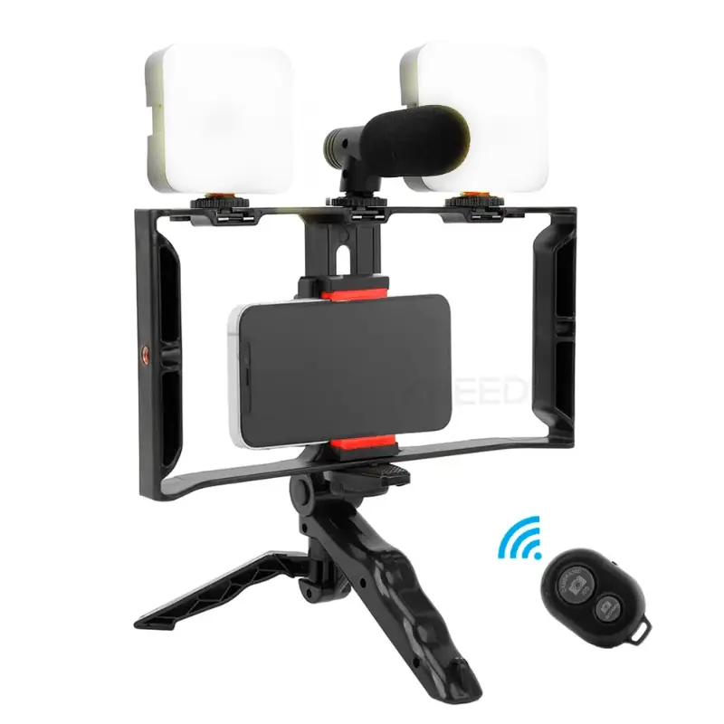JAULA CON LUZ LED V30 PARA CELULAR
