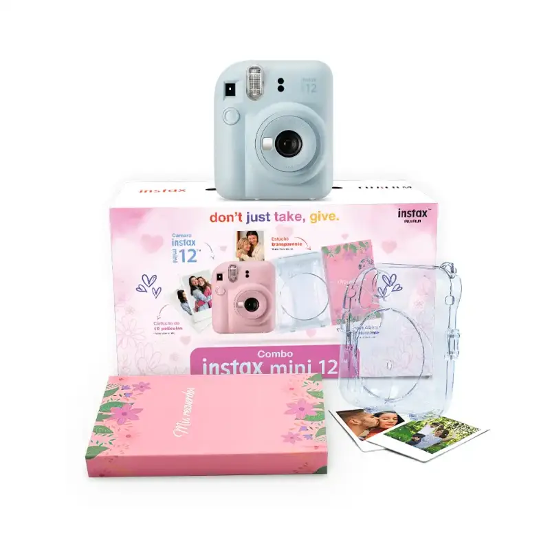 COMBO INSTA MINI 12 + ESTUCHE + PELICULA 10