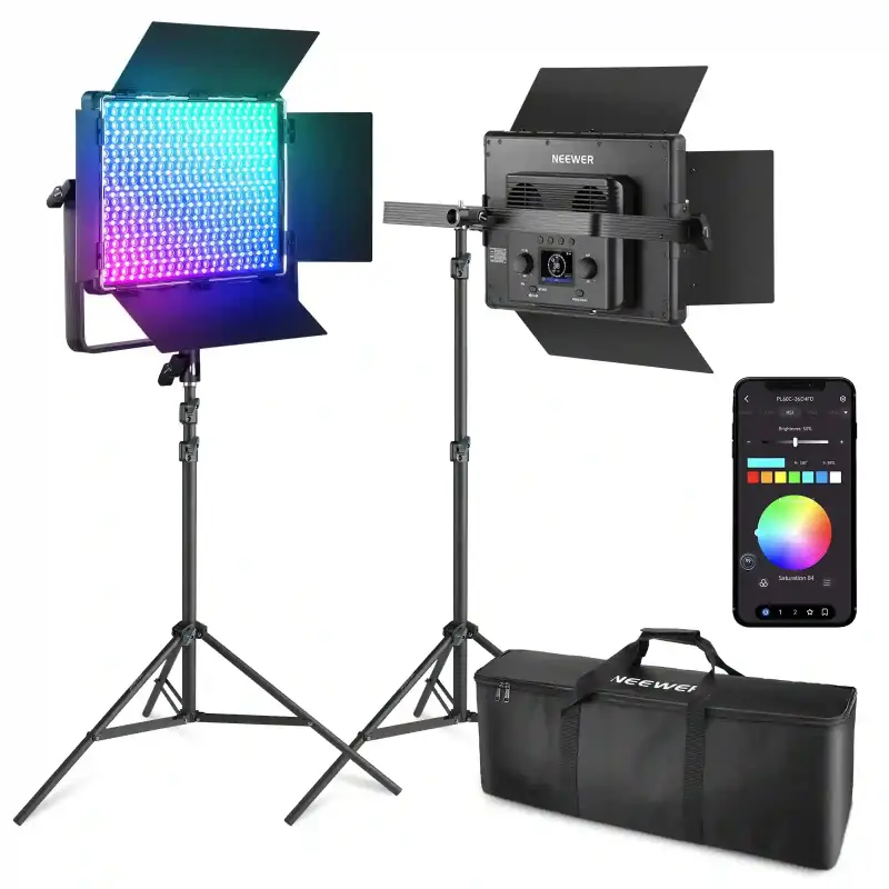 NEEWER KIT RGB SOFTBOX 60X60 + PARANTE + MALETA LED APP CONTROL