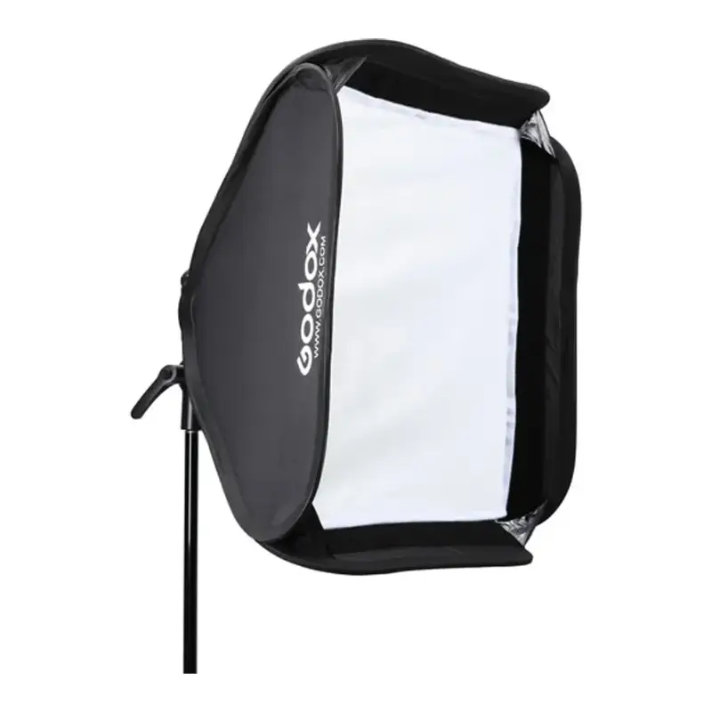 SOFTBOX GODOX DE 80X80CM CON MONTURA TIPO S PARA FLASH DE CAMARA CON CABEZAL REDONDO O RECTANGULAR